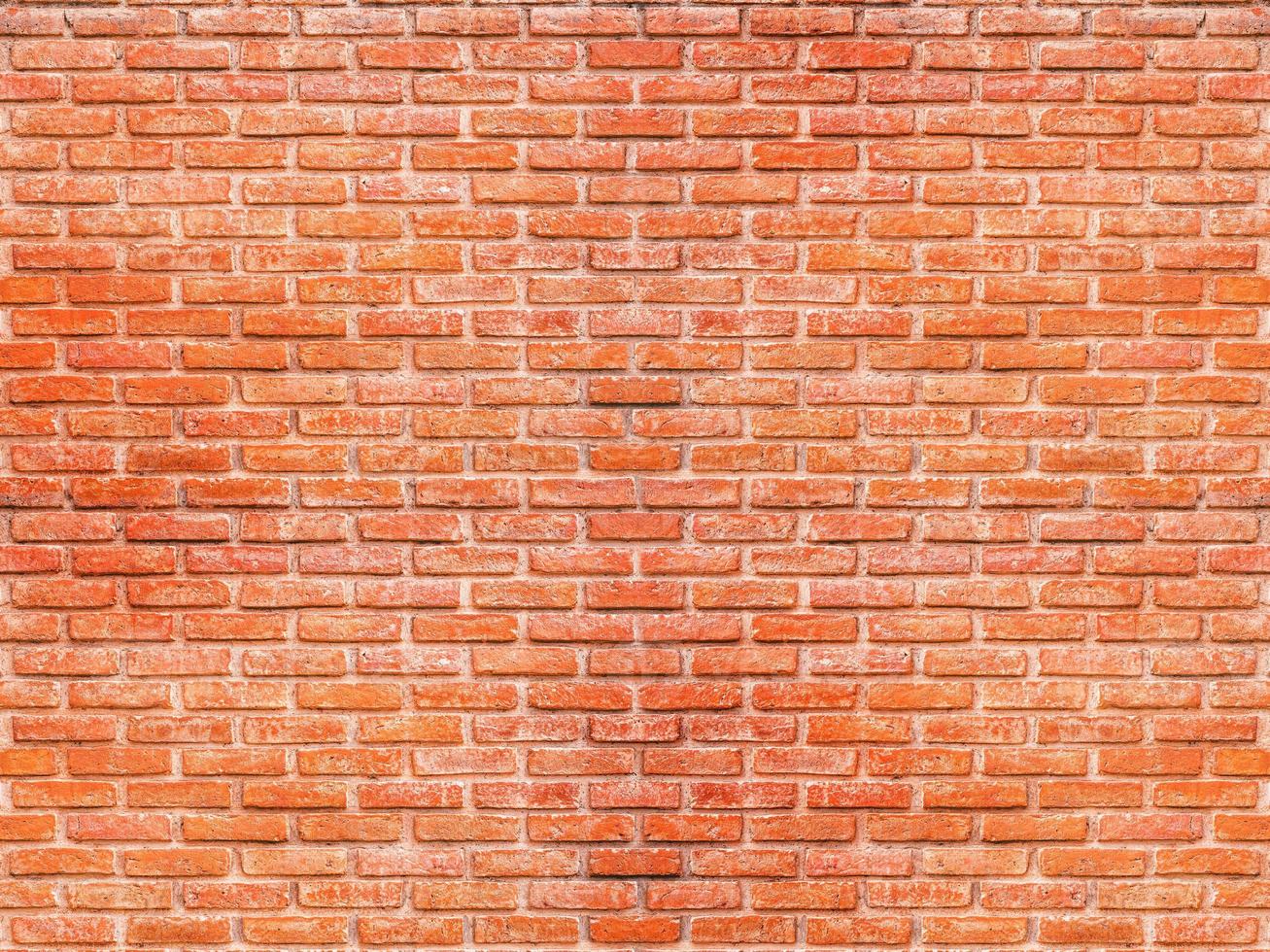Old red brick texture details background. Paint brickwork wall and copy space. photo
