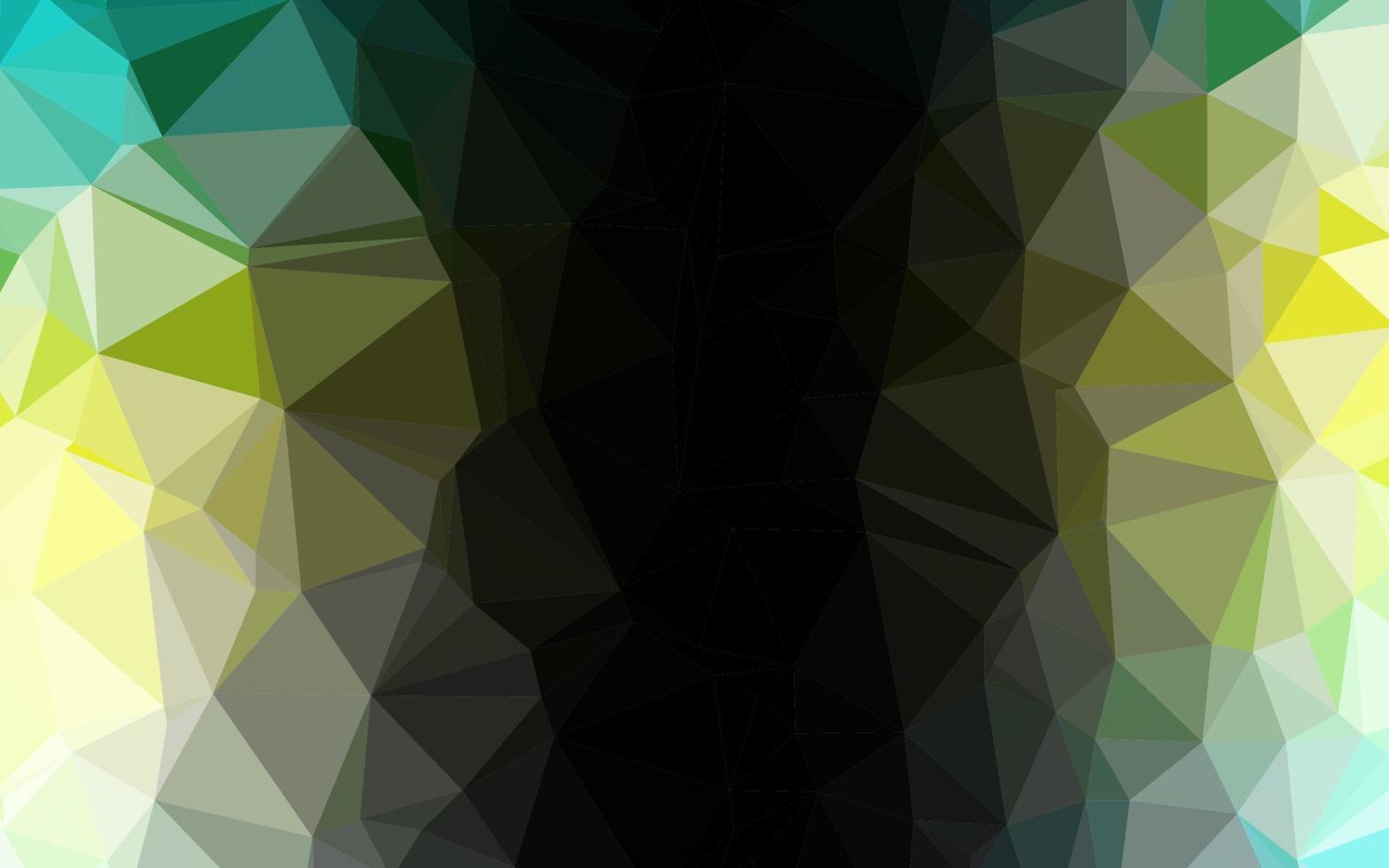 Light Green, Yellow vector polygon abstract background.