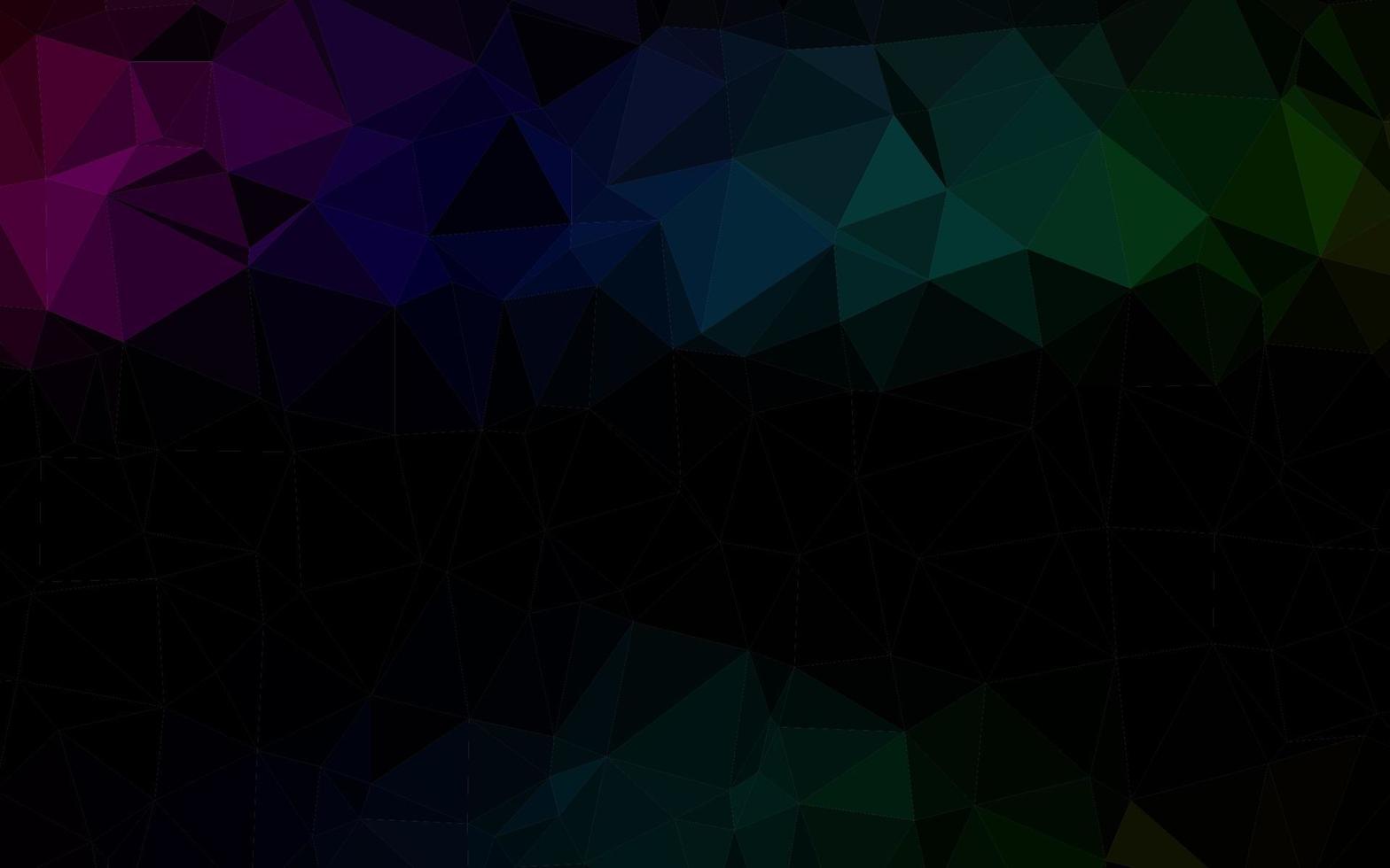 Fondo de mosaico abstracto de vector de arco iris multicolor oscuro.