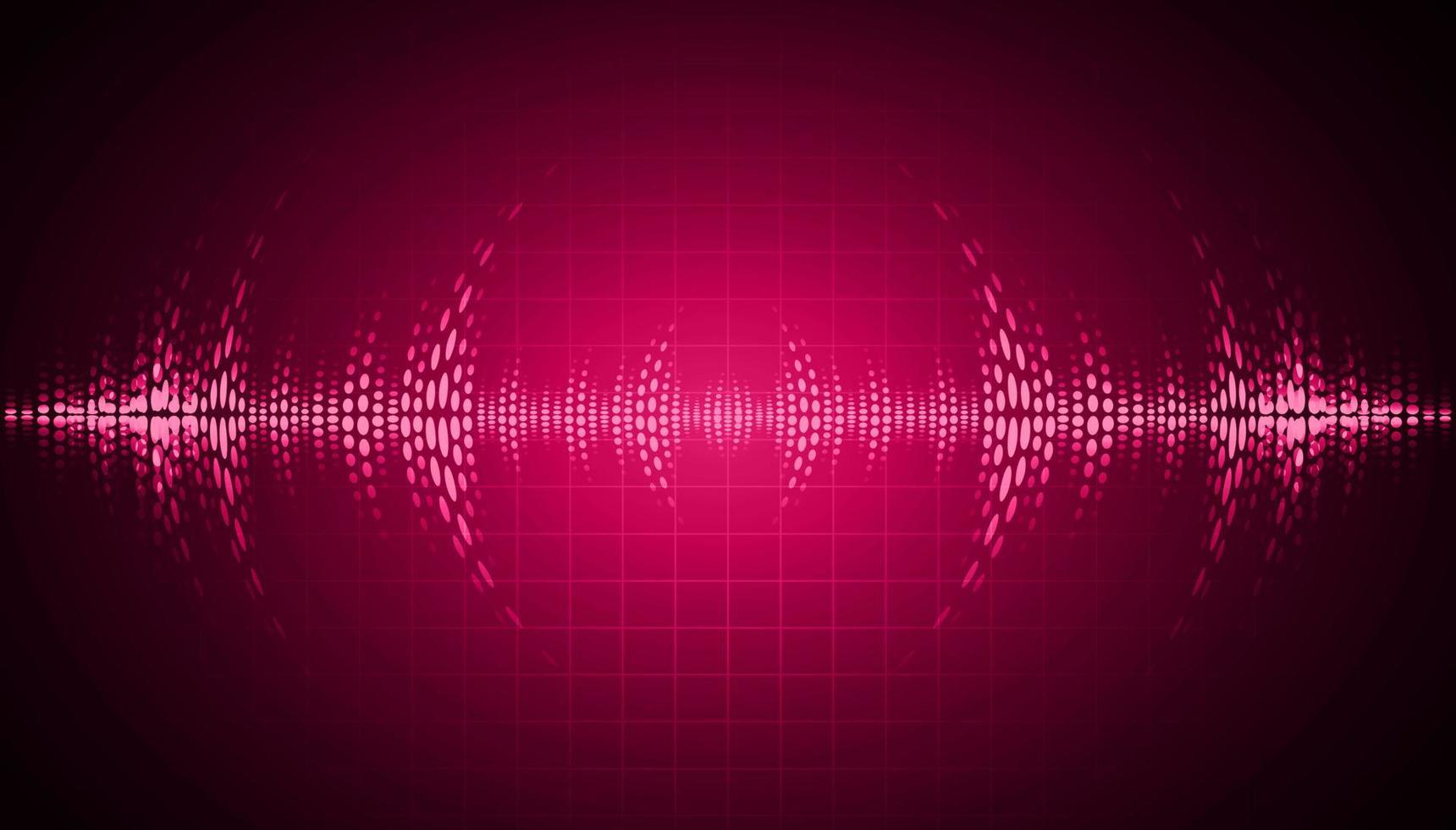 Sound waves oscillating dark light vector