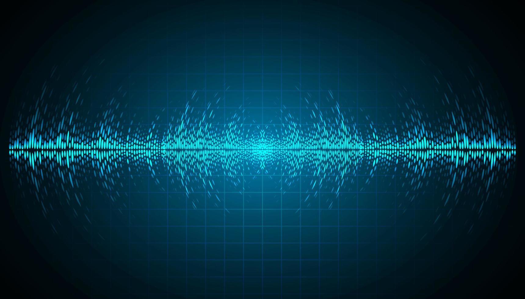 Sound waves oscillating dark light vector