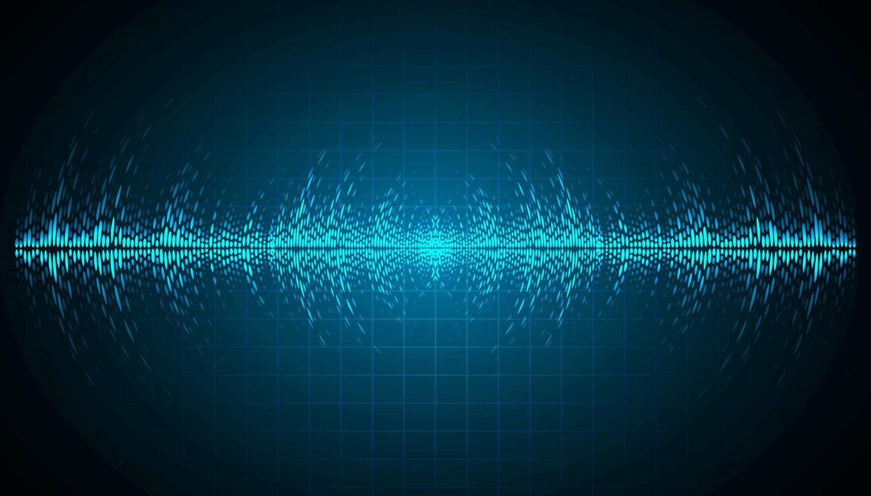 Sound waves oscillating dark light vector