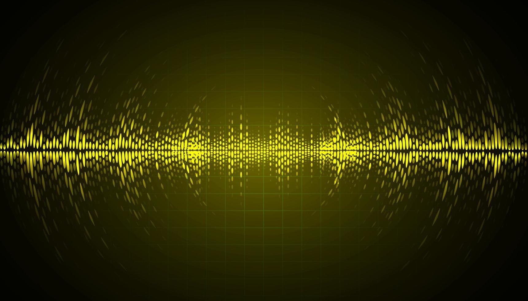 Sound waves oscillating dark light vector