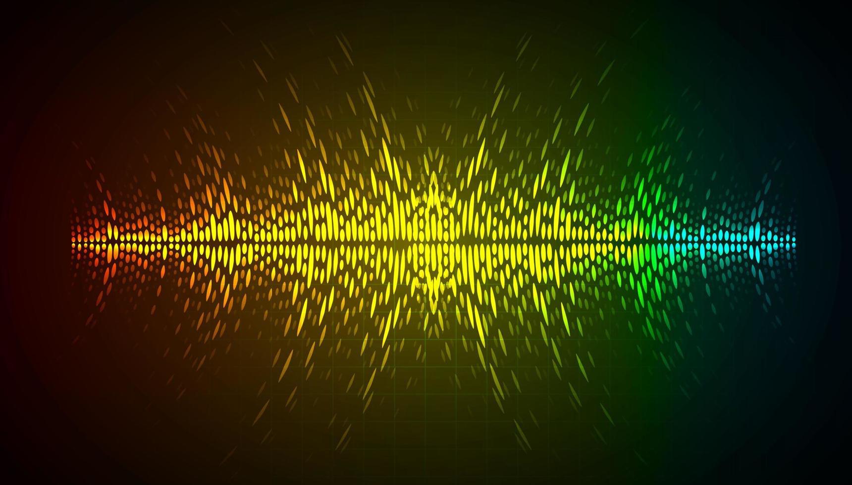 Sound waves oscillating dark light vector