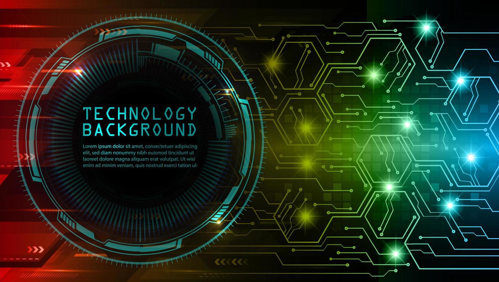 cyber circuit future technology concept background vector
