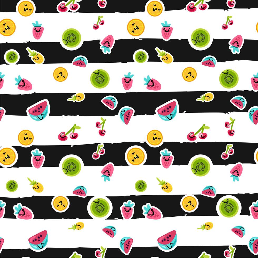 Summer Fruits Patterns vector