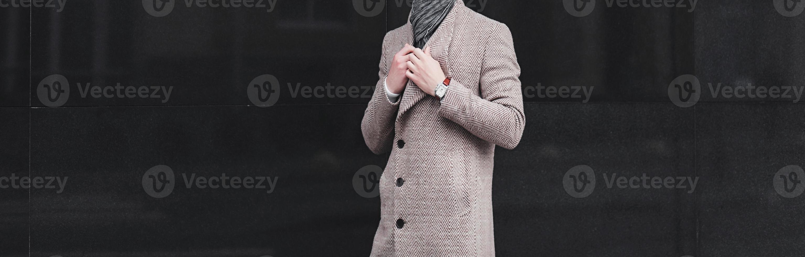 elegant man in coat photo