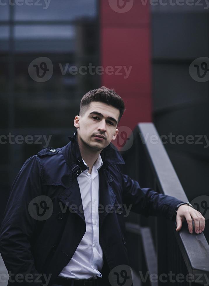 Handsome young man in suit photo