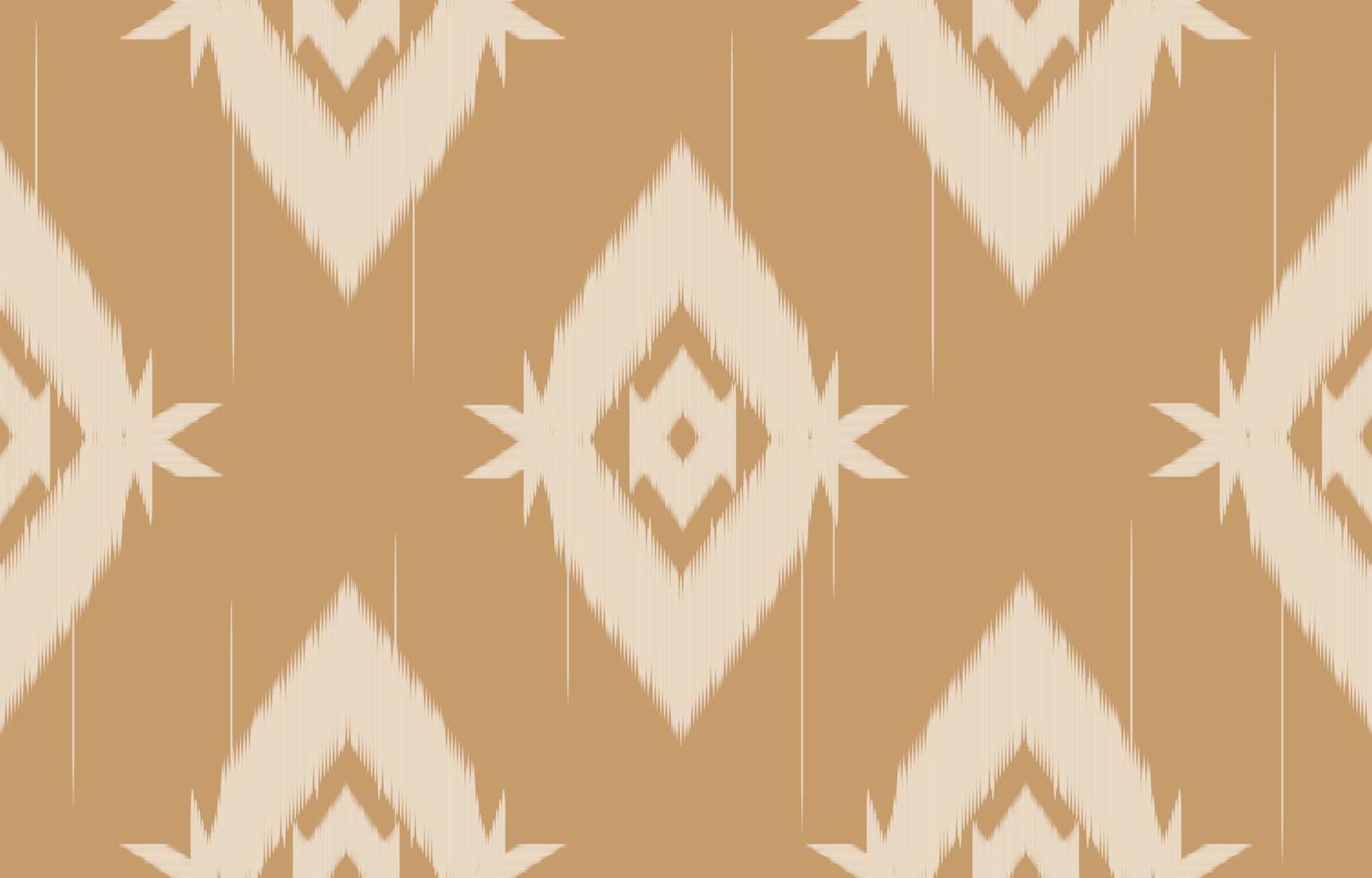 marrón ikat de patrones sin fisuras geométrico étnico oriental bordado tradicional style.design para fondo, alfombra, estera, papel pintado, ropa, envoltura, batik, tela, ilustración vectorial. vector