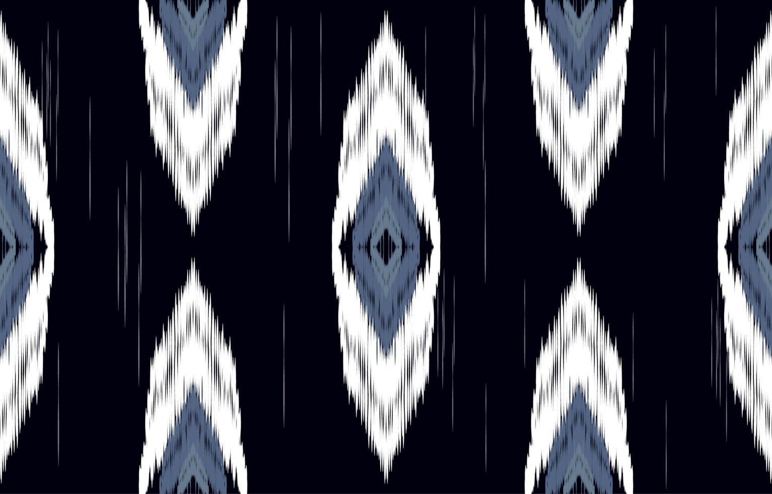classic blue and white ikat seamless pattern Geometric ethnic oriental  traditional embroidery style.Design for background,carpet,mat,wallpaper,clothing,wrapping,Batik,fabric,Vector illustration. vector