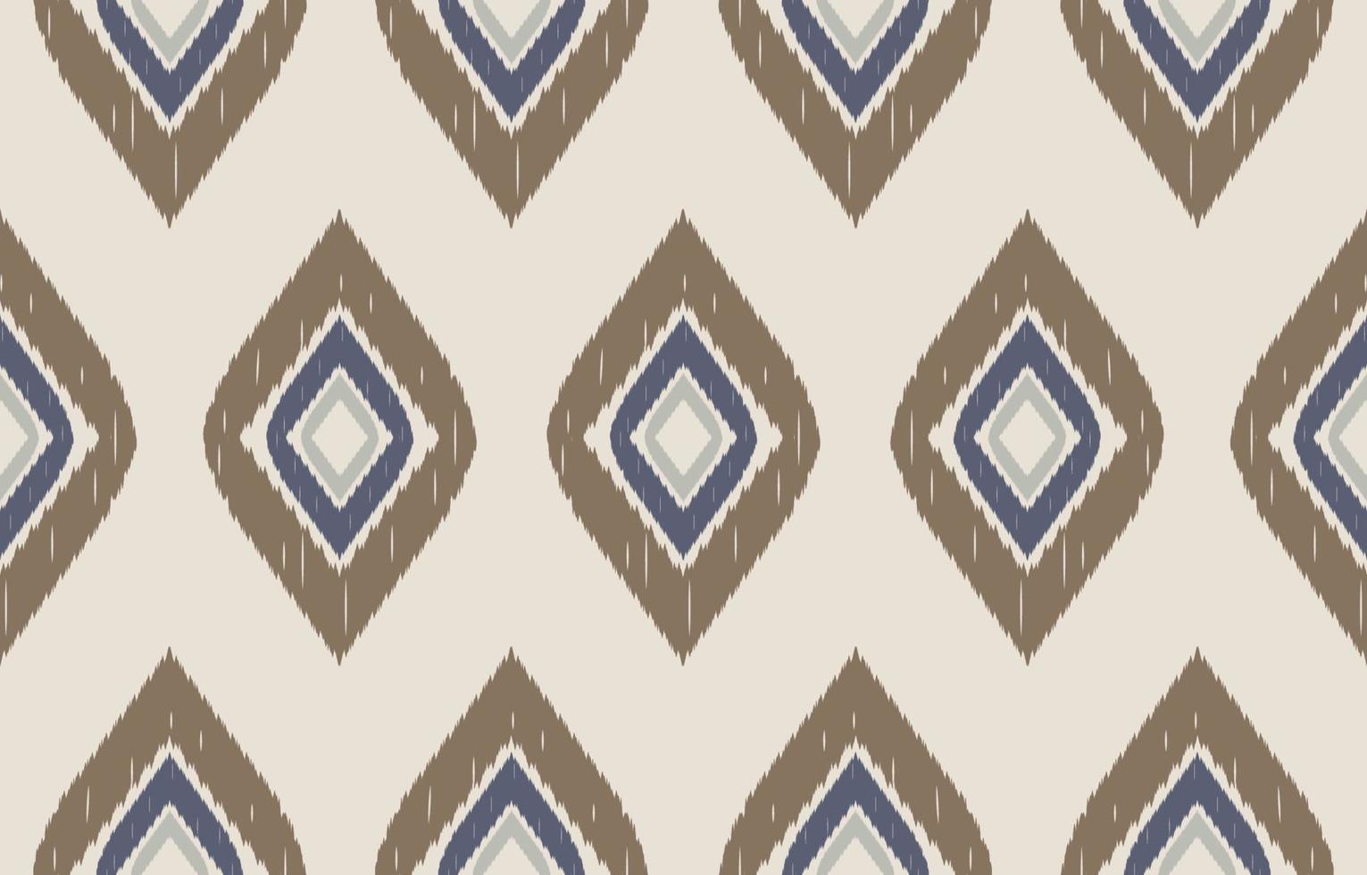 marrón ikat de patrones sin fisuras geométrico étnico oriental bordado tradicional style.design para fondo, alfombra, estera, papel pintado, ropa, envoltura, batik, tela, ilustración vectorial. vector