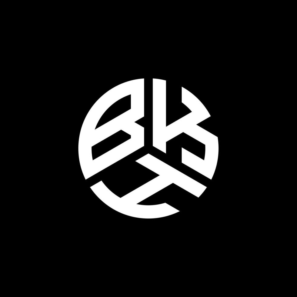 diseño de logotipo de letra bkh sobre fondo blanco. concepto de logotipo de letra de iniciales creativas bkh. diseño de letras bkh. vector