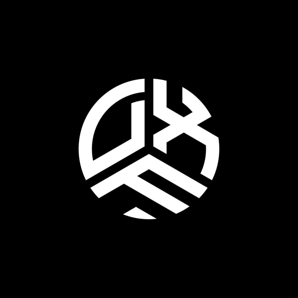 DXF letter logo design on white background. DXF creative initials letter logo concept. DXF letter design. vector