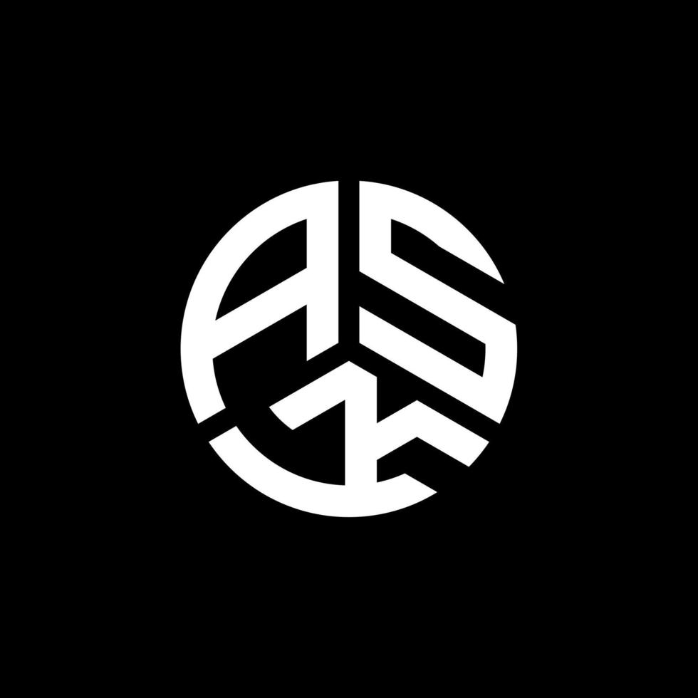 ASK letter logo design on white background. ASK creative initials letter logo concept. ASK letter design. vector
