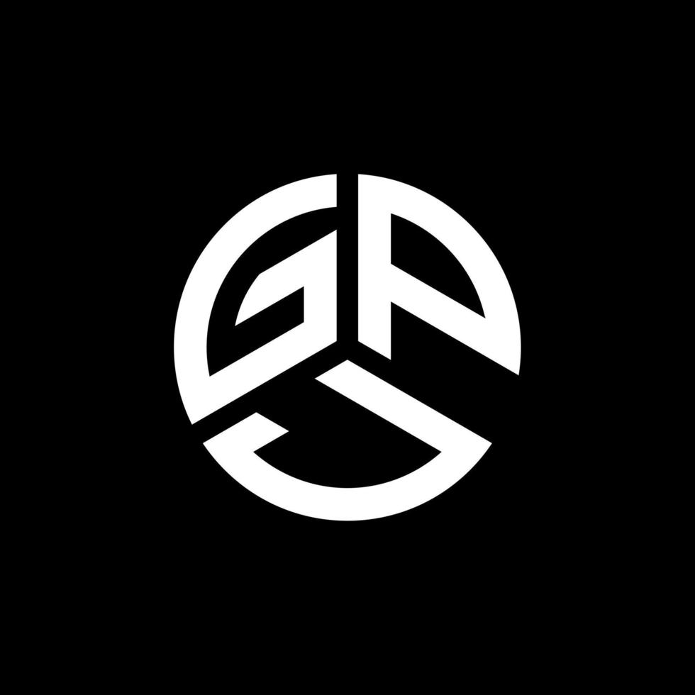diseño de logotipo de letra gpj sobre fondo blanco. concepto de logotipo de letra de iniciales creativas gpj. diseño de letras gpj. vector