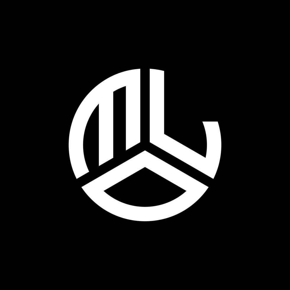 MLO letter logo design on black background. MLO creative initials letter logo concept. MLO letter design. vector