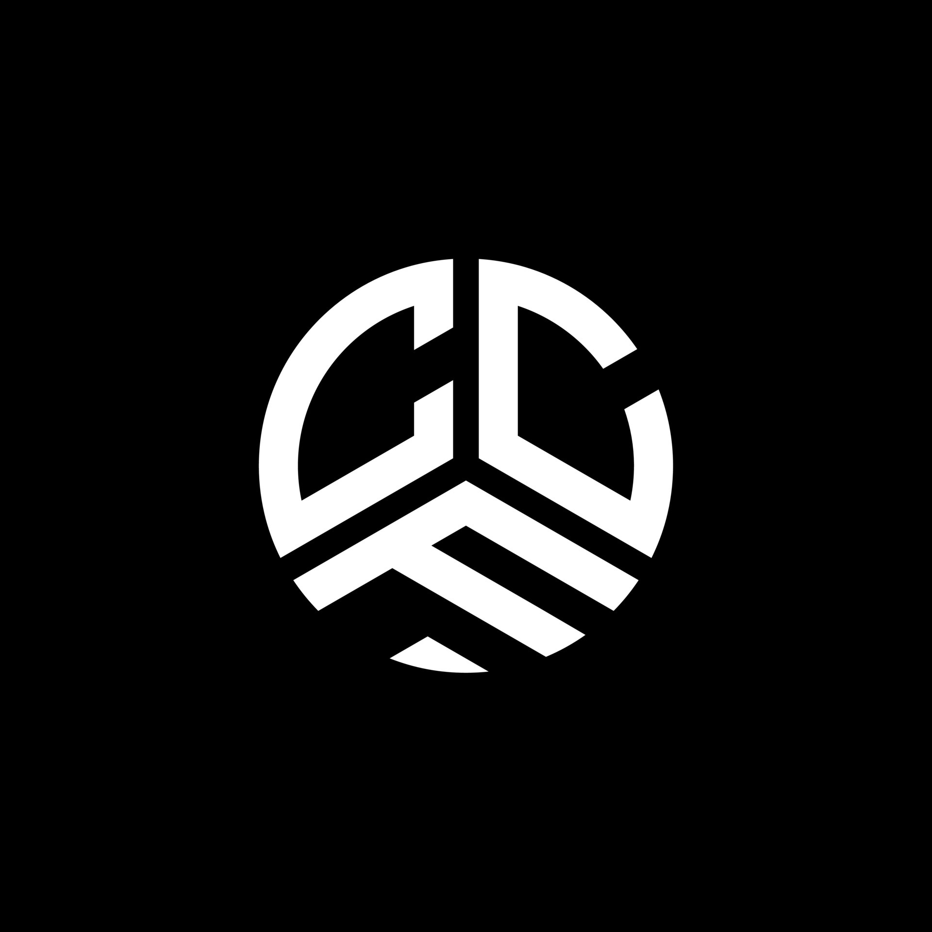CCF letter logo design on white background. CCF creative initials ...