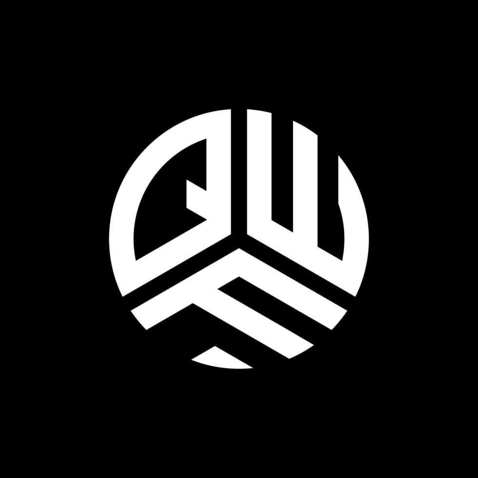 diseño de logotipo de letra qwf sobre fondo negro. concepto de logotipo de letra de iniciales creativas qwf. diseño de letra qwf. vector