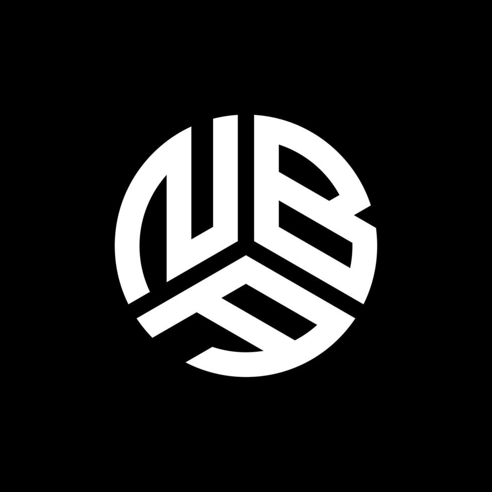 NBA letter logo design on black background. NBA creative initials letter logo concept. NBA letter design. vector