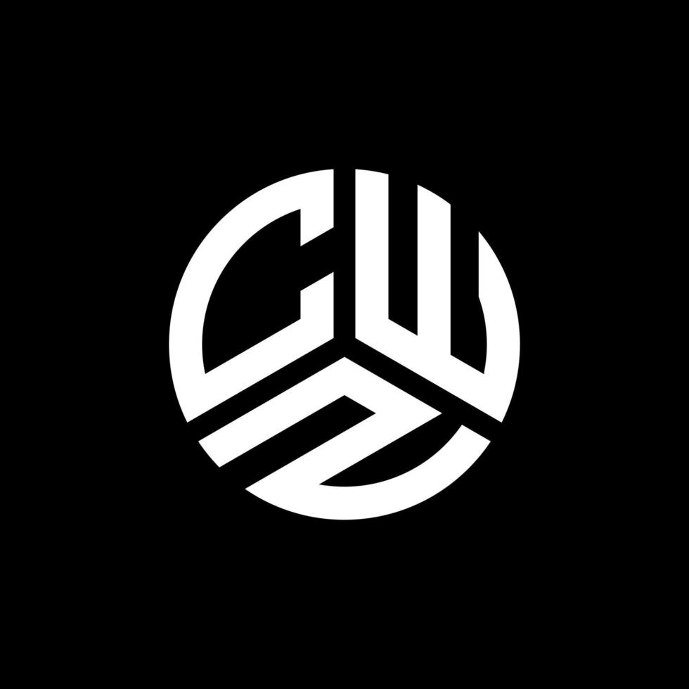 diseño de logotipo de letra cwz sobre fondo blanco. concepto de logotipo de letra de iniciales creativas cwz. diseño de letras cwz. vector