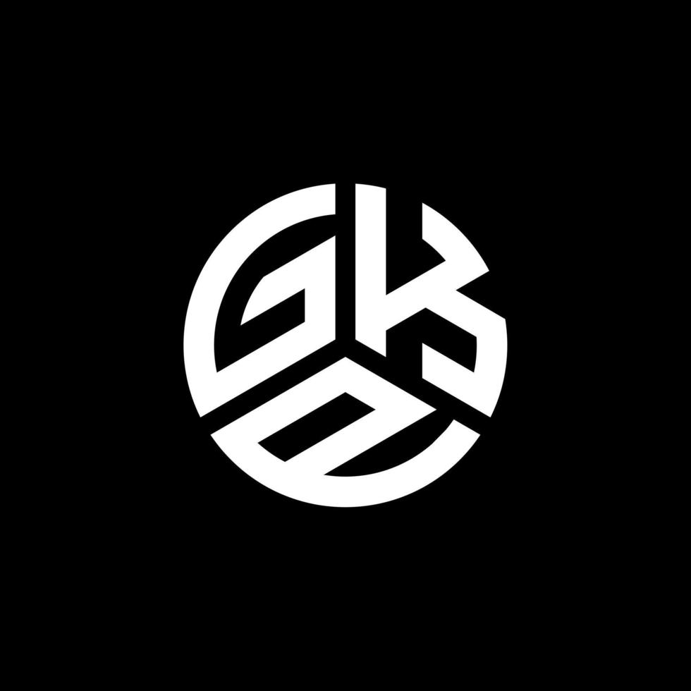 GKP letter logo design on white background. GKP creative initials letter logo concept. GKP letter design. vector