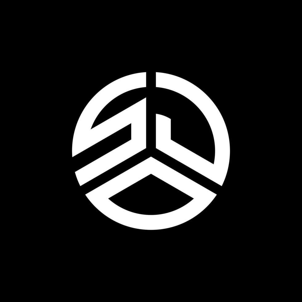diseño del logotipo de la letra sjo sobre fondo negro. concepto de logotipo de letra de iniciales creativas sjo. diseño de letras sjo. vector