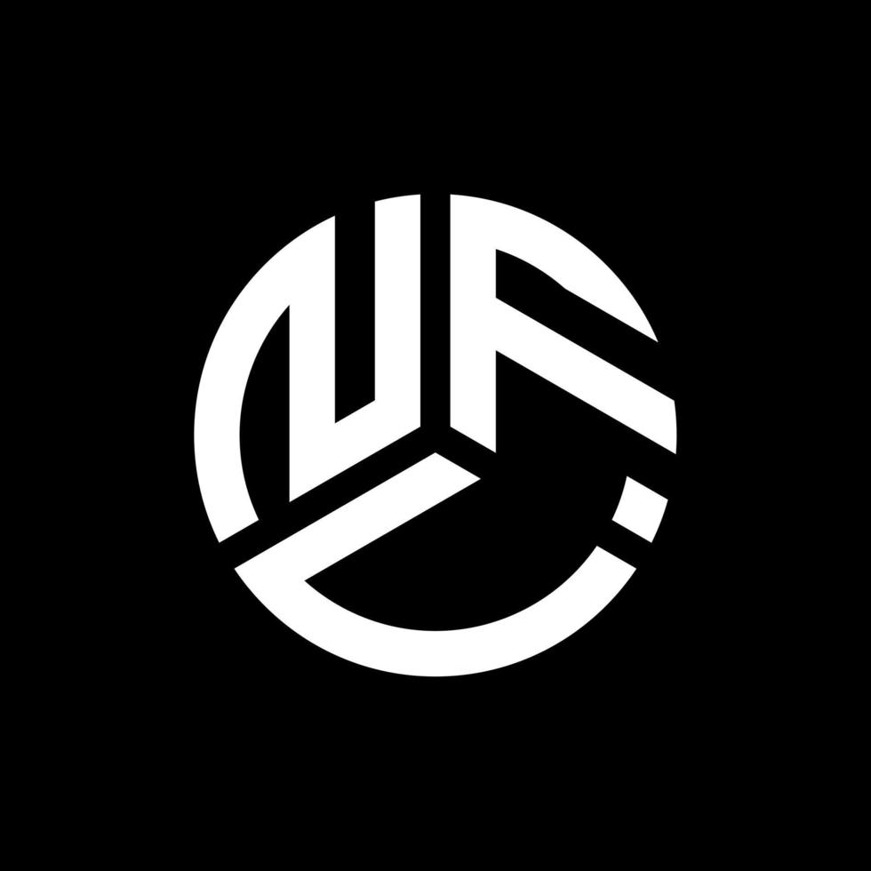 NFU letter logo design on black background. NFU creative initials letter logo concept. NFU letter design. vector