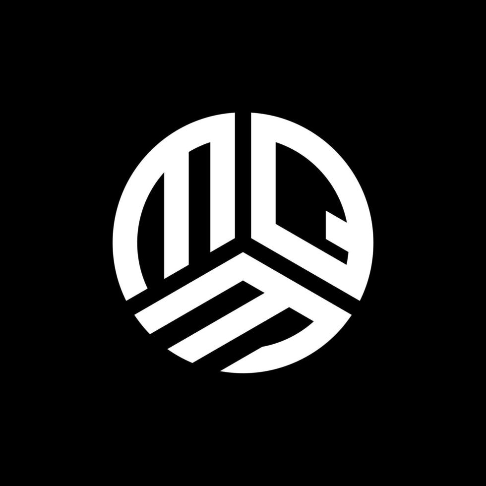 MQM letter logo design on black background. MQM creative initials letter logo concept. MQM letter design. vector