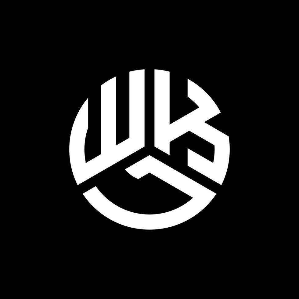 WKL letter logo design on black background. WKL creative initials letter logo concept. WKL letter design. vector