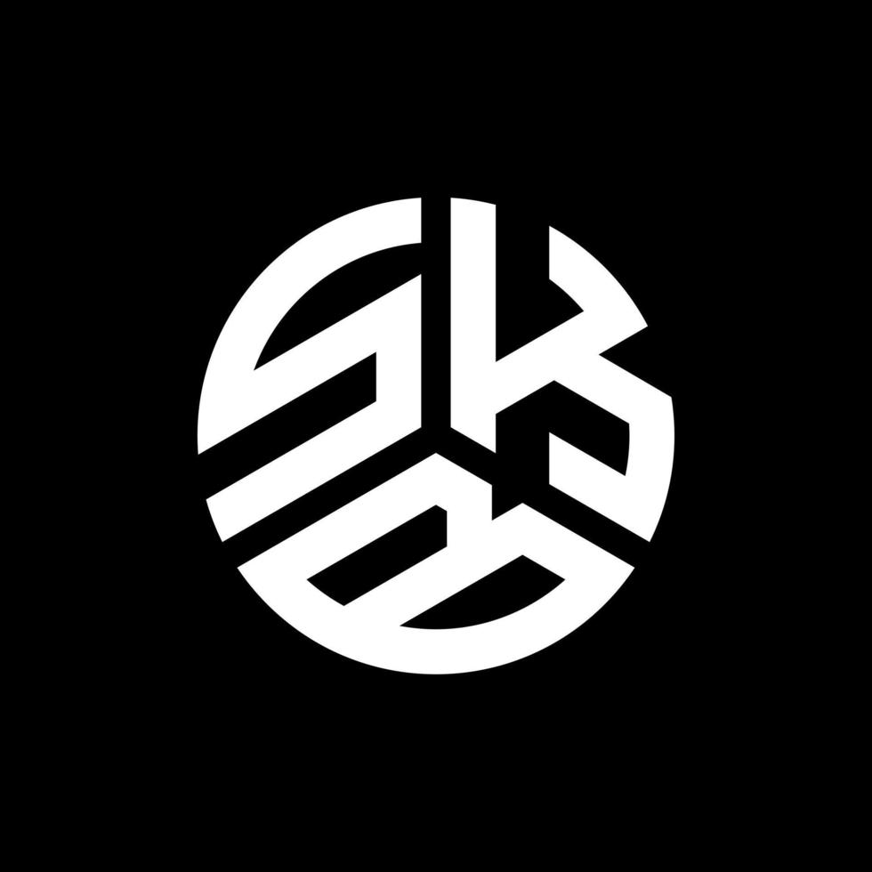 diseño de logotipo de letra skb sobre fondo negro. Concepto de logotipo de letra de iniciales creativas skb. diseño de letras skb. vector
