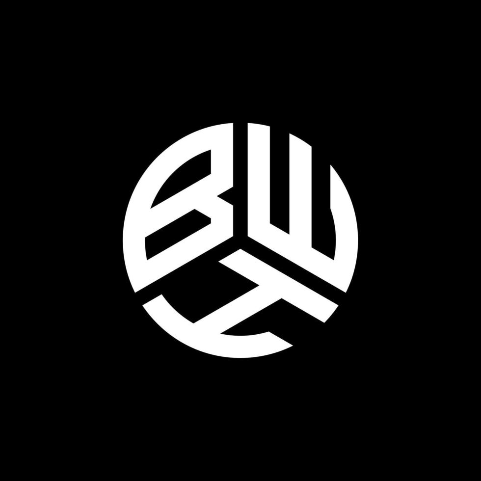 diseño de logotipo de letra bwh sobre fondo blanco. concepto de logotipo de letra de iniciales creativas bwh. diseño de letras bwh. vector