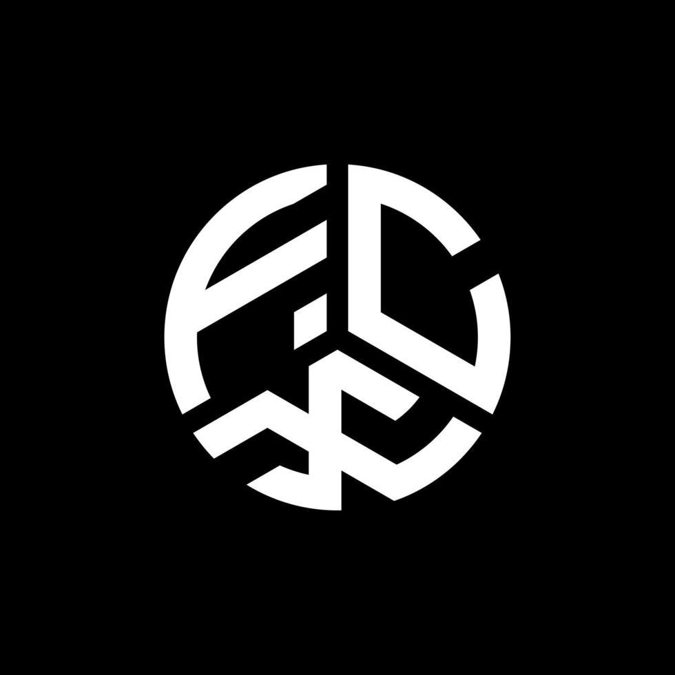 FCX letter logo design on white background. FCX creative initials letter logo concept. FCX letter design. vector