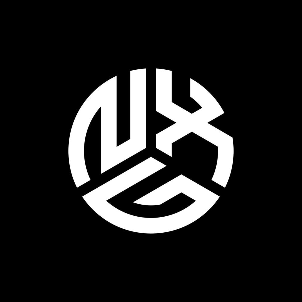 NXG letter logo design on black background. NXG creative initials letter logo concept. NXG letter design. vector