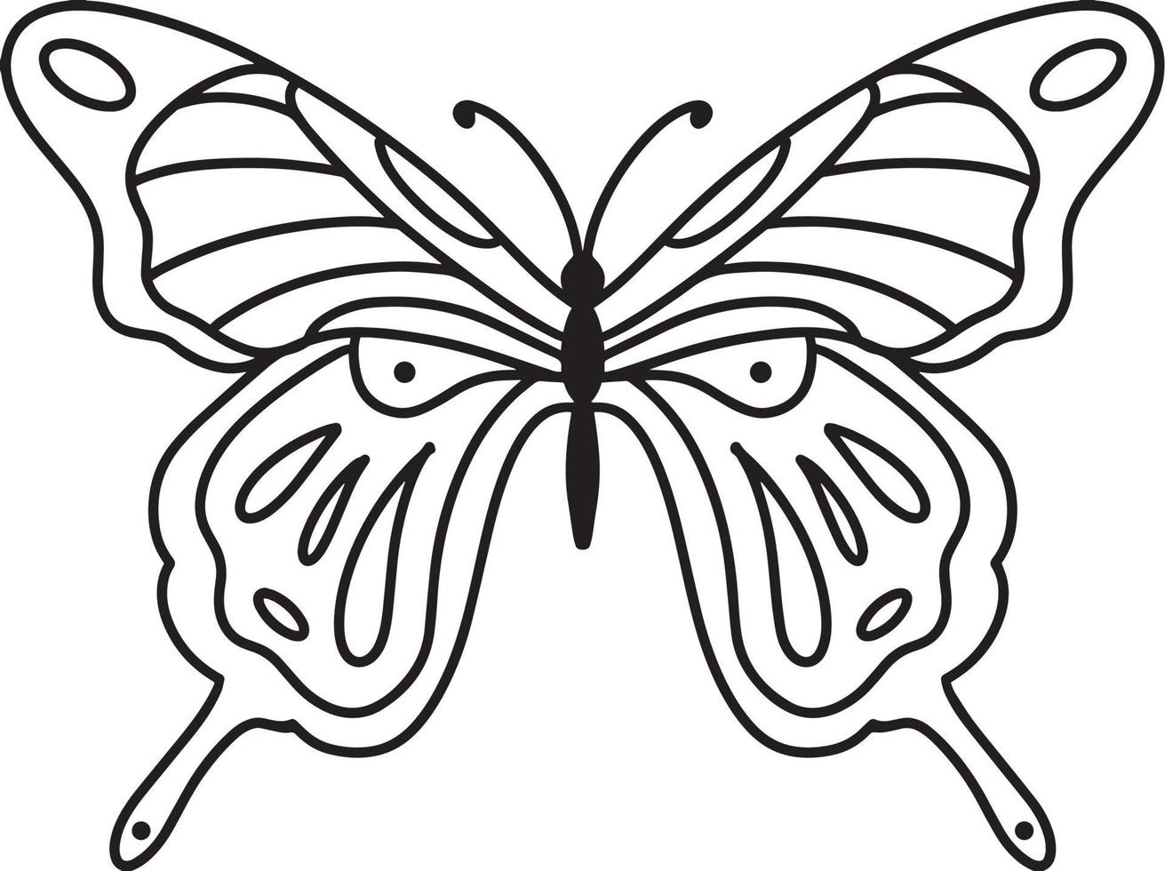 Butterfly Vector Line T-Shirt Design 4