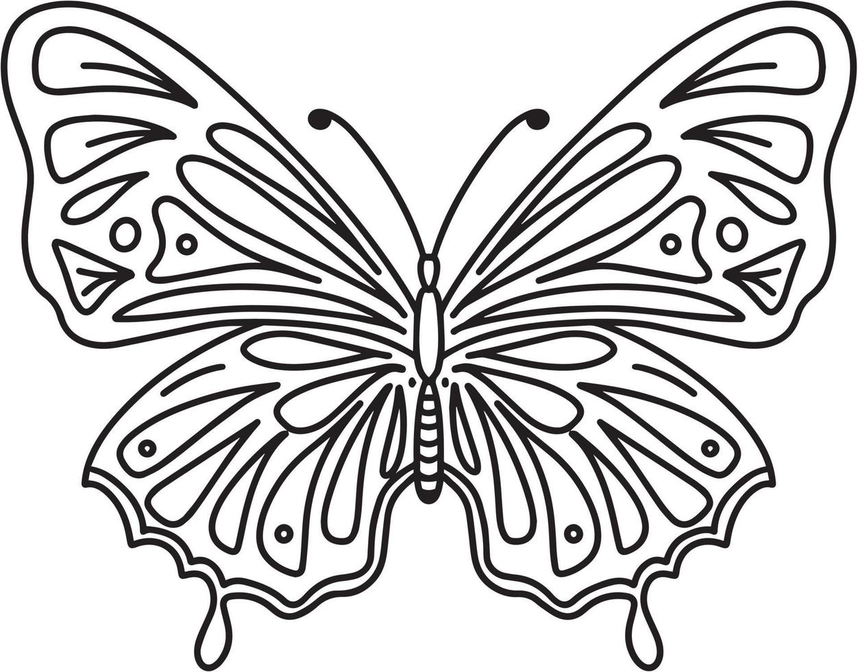 Butterfly Line T-Shirt Design 2 vector