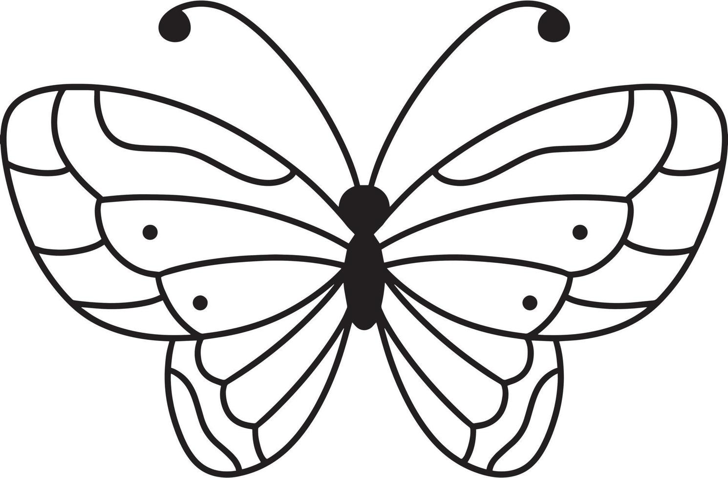 diseño de camiseta de línea vectorial de mariposa 6 vector