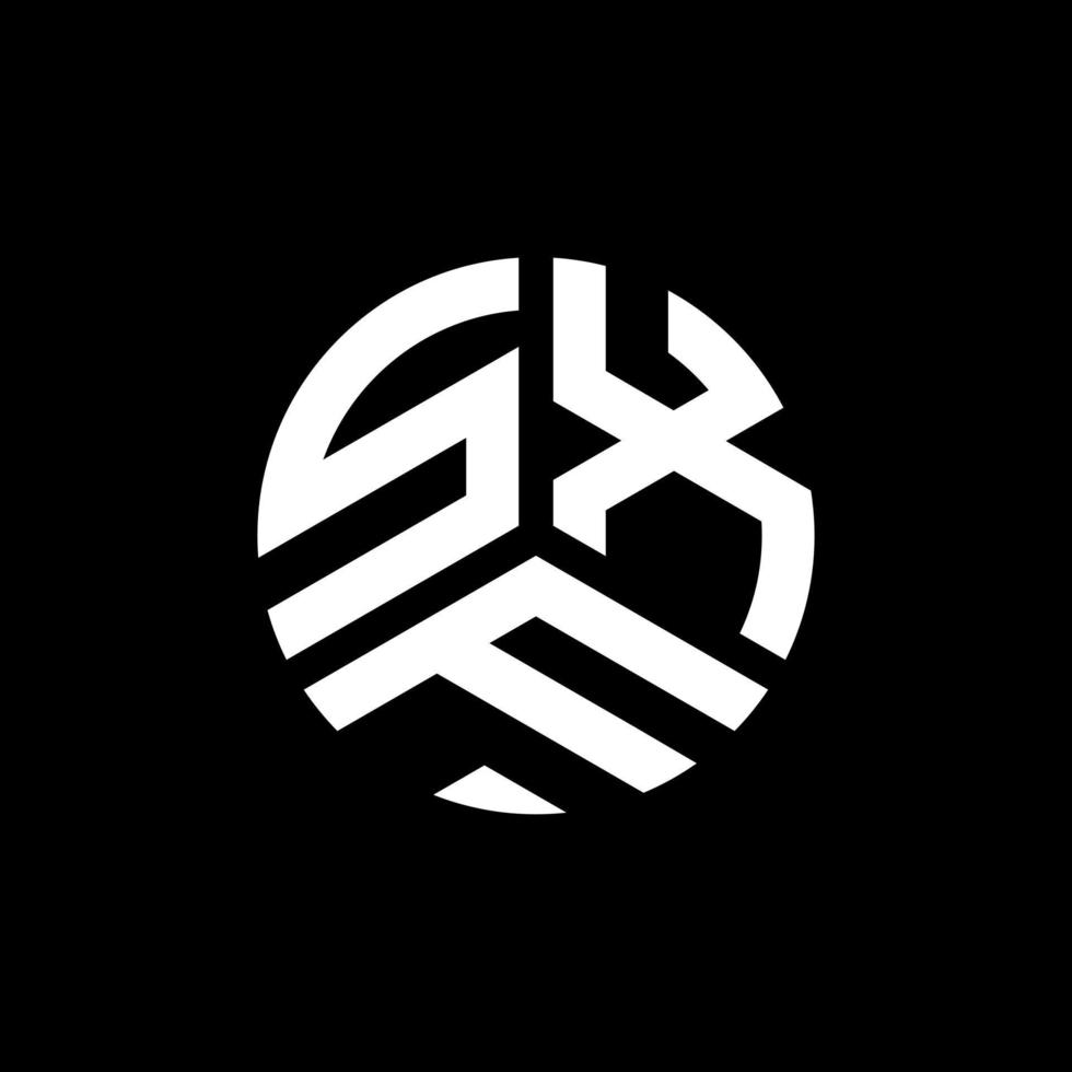 SXF letter logo design on black background. SXF creative initials letter logo concept. SXF letter design. vector