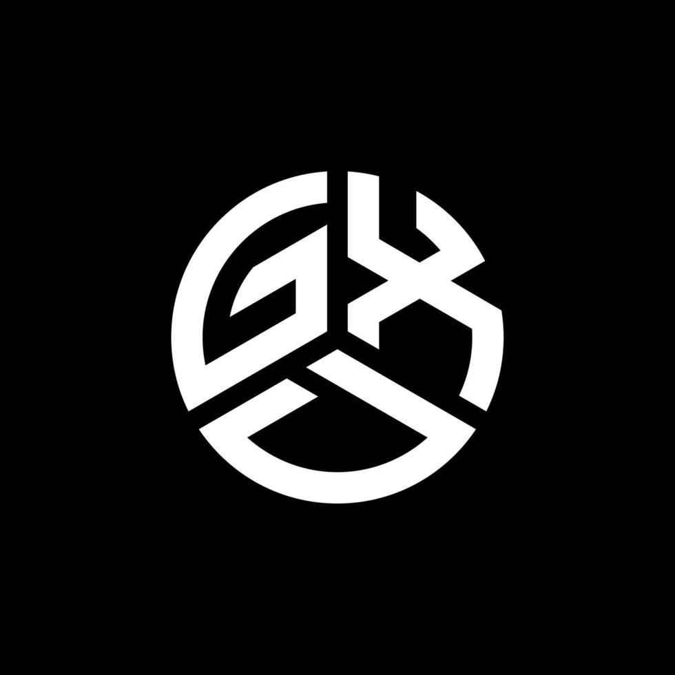 GXD letter logo design on white background. GXD creative initials letter logo concept. GXD letter design. vector