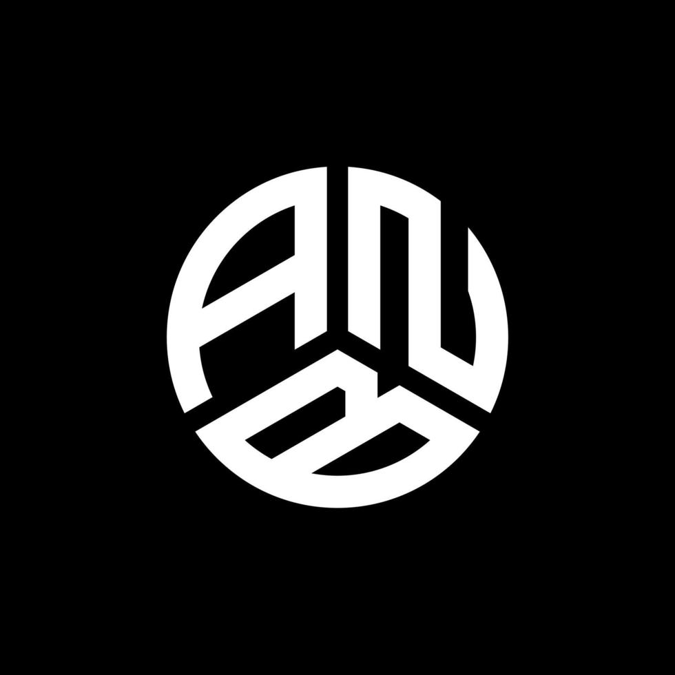 diseño de logotipo de letra anb sobre fondo blanco. concepto de logotipo de letra de iniciales creativas anb. diseño de letras anb. vector