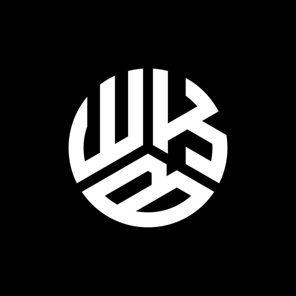 WKB letter logo design on black background. WKB creative initials letter logo concept. WKB letter design. vector