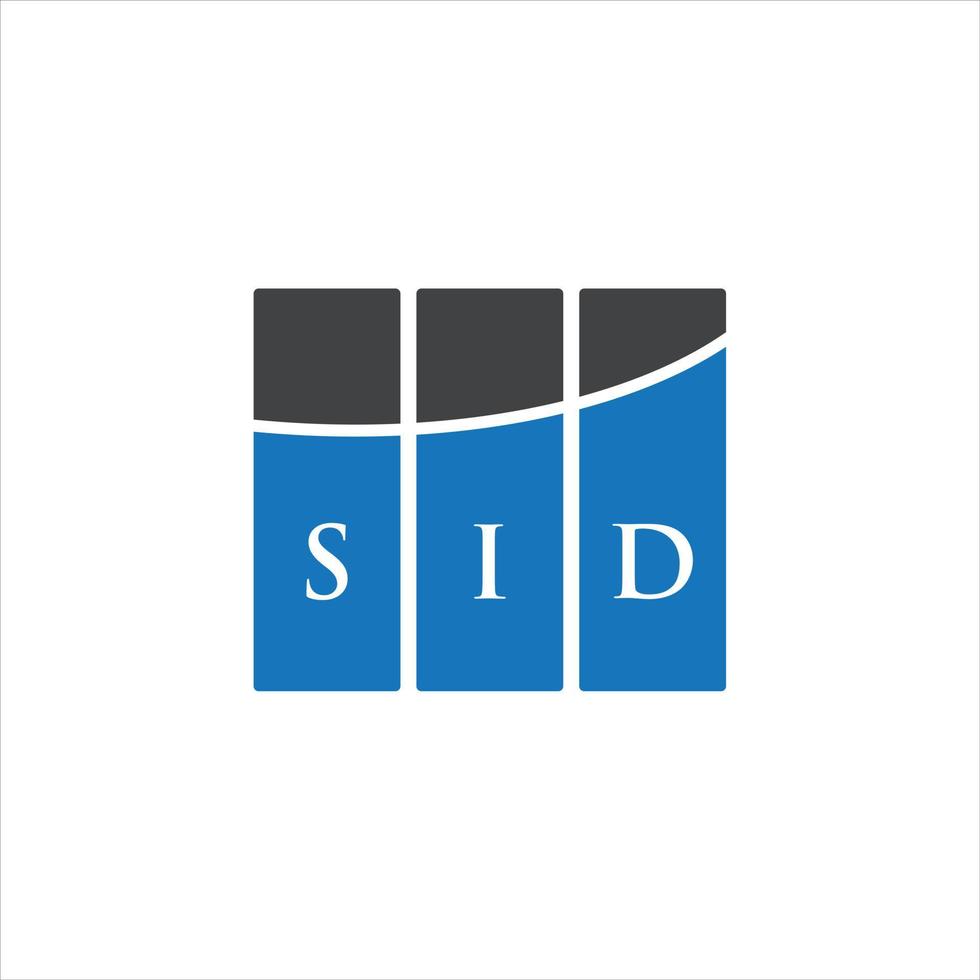 diseño de logotipo de letra sid sobre fondo blanco. concepto de logotipo de letra de iniciales creativas sid. diseño de letras sid. vector