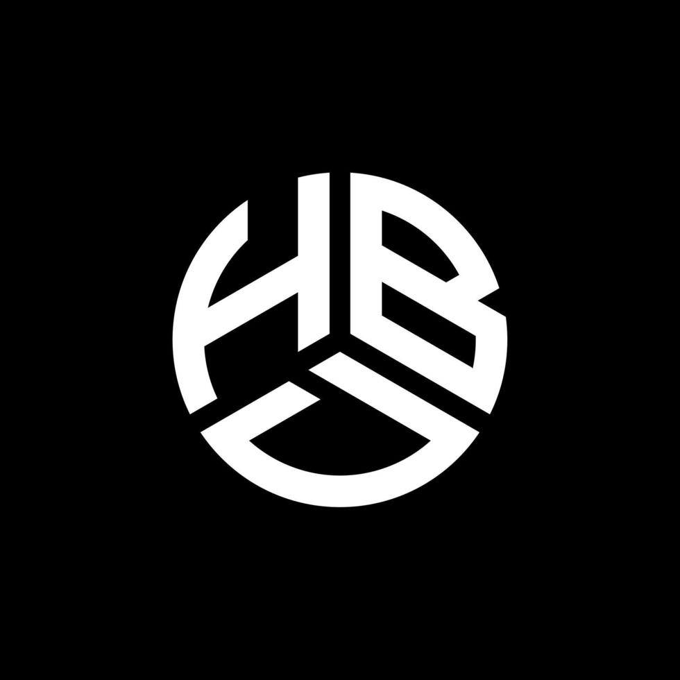 diseño de logotipo de letra hbd sobre fondo blanco. concepto de logotipo de letra de iniciales creativas hbd. diseño de letras hbd. vector