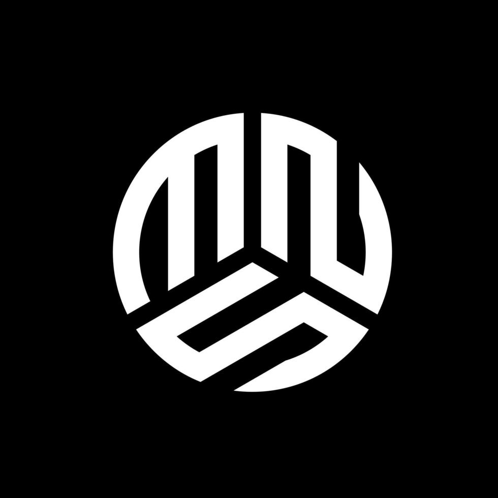 MNS letter logo design on black background. MNS creative initials letter logo concept. MNS letter design. vector
