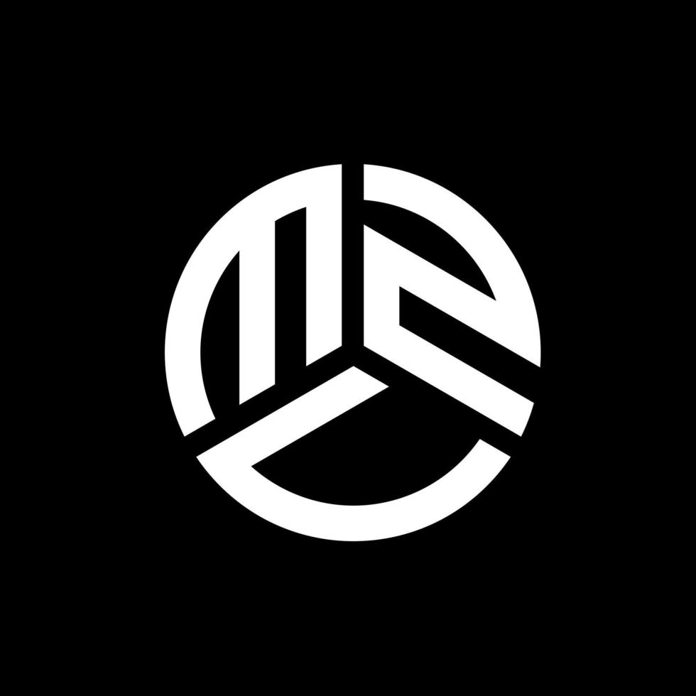 MZU letter logo design on black background. MZU creative initials letter logo concept. MZU letter design. vector