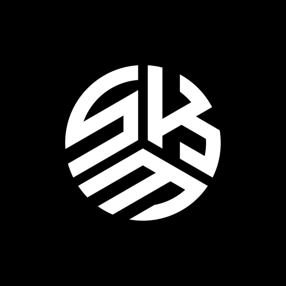 diseño de logotipo de letra skm sobre fondo negro. concepto de logotipo de letra inicial creativa skm. diseño de letras skm. vector