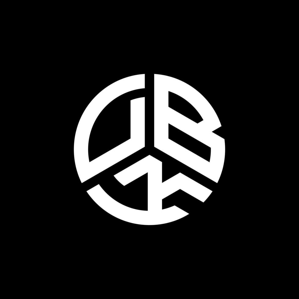 DBK letter logo design on white background. DBK creative initials letter logo concept. DBK letter design. vector