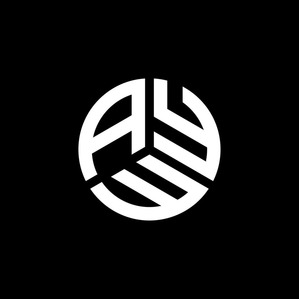 diseño de logotipo de letra ayw sobre fondo blanco. concepto de logotipo de letra de iniciales creativas ayw. diseño de letras ayw. vector