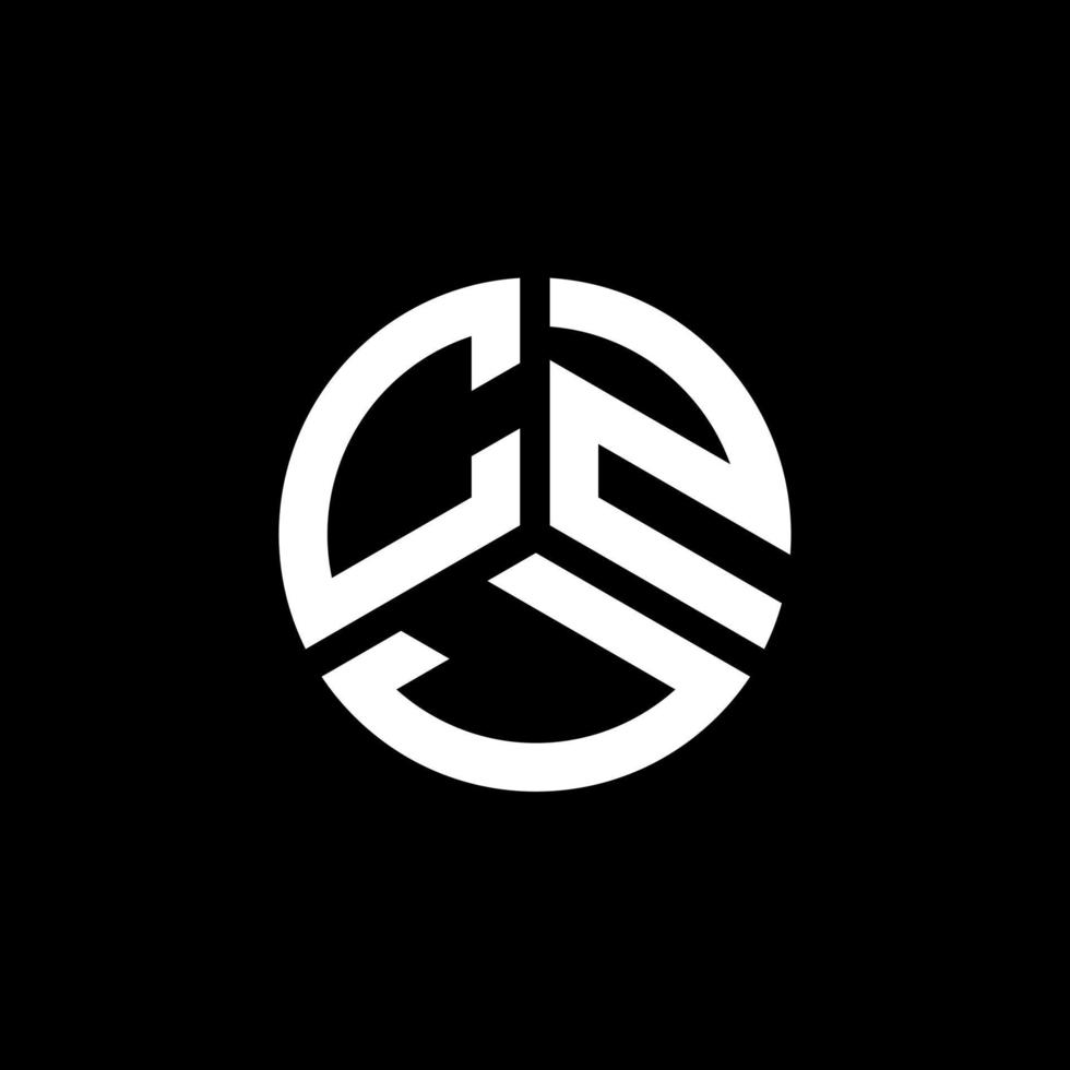 CZJ letter logo design on white background. CZJ creative initials letter logo concept. CZJ letter design. vector
