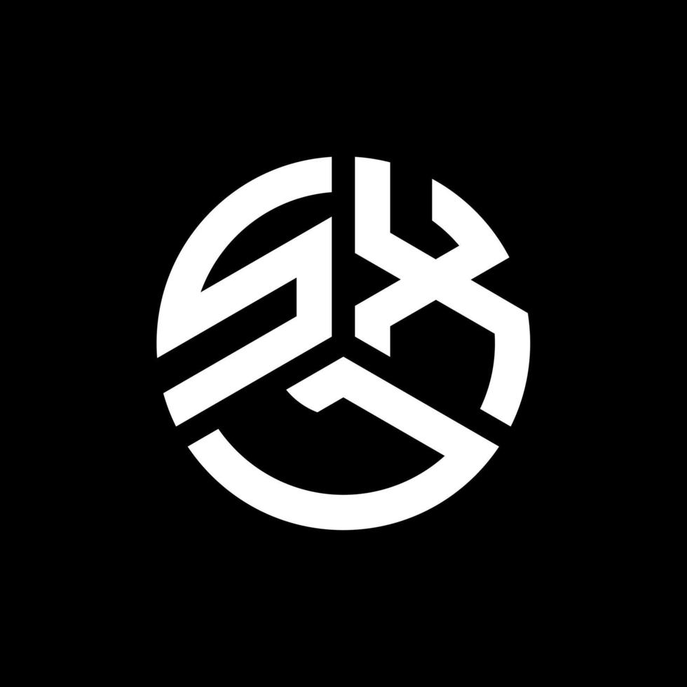 diseño de logotipo de letra sxl sobre fondo negro. concepto de logotipo de letra de iniciales creativas sxl. diseño de letras sxl. vector