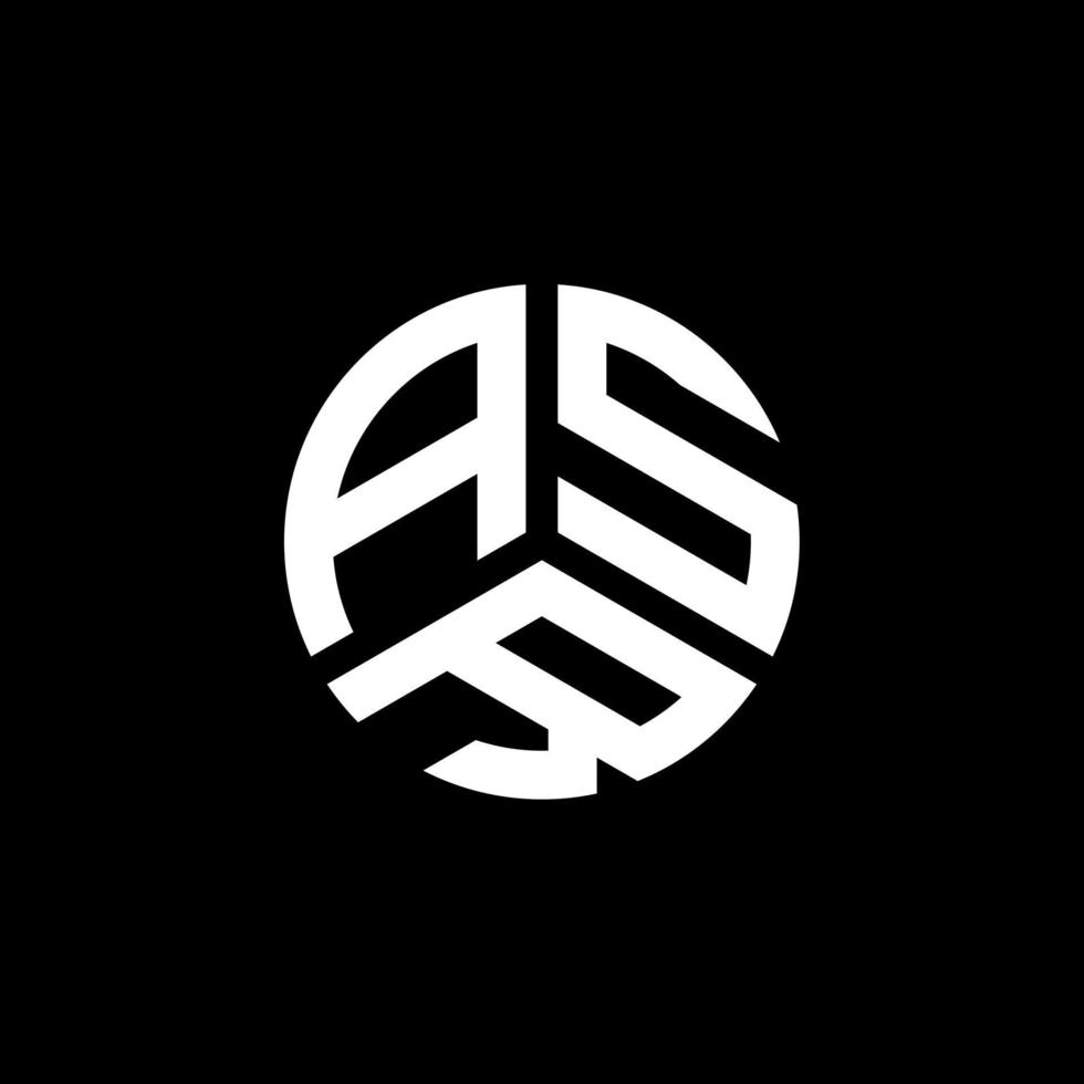diseño de logotipo de letra asr sobre fondo blanco. concepto de logotipo de letra de iniciales creativas asr. diseño de letras asr. vector